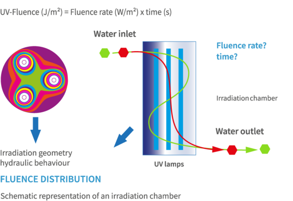 Schematic representatin of an irradiation chamber